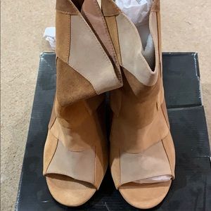 Torrid suede patchwork Neutral booties